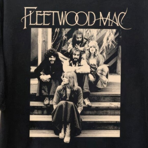 Vintage 90s Fleetwood Mac T-Shirt Band Unisex Black, Music Tour Shirt Fan Gifts - Picture 3 of 4